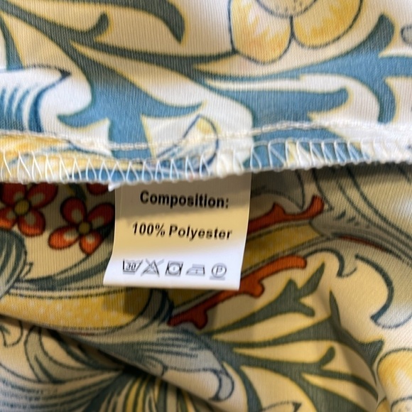 Moosta 4X maxi floral V neck dress  with elastic side gathered waist - Picture 7 of 8